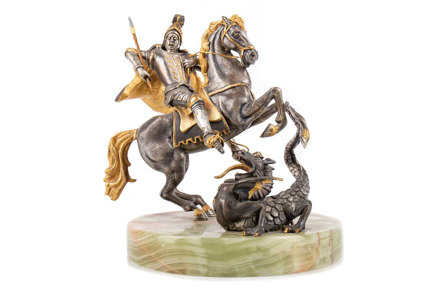 ATTRIBUTED TO GUISEPPE VASARI, A ST GEORGE AND DRAGON SCULPTURE