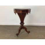 VICTORIAN MAHOGANY SEWING TABLE LATE 19TH CENTURY