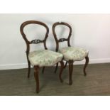 SET OF SIX VICTORIAN WALNUT BALLOON BACK DINING CHAIRS LATE 19TH CENTURY