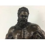 AFTER THE ANTIQUE, BRONZE FIGURE OF THE FARNESE HERCULES, CONTEMPORARY