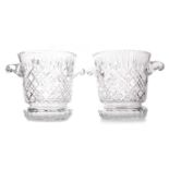 PAIR OF CRYSTAL CHAMPAGNE BUCKETS, MID-LATE 20TH CENTURY