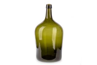 GREEN GLASS WINE BOTTLE, 19TH CENTURY