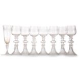 SET OF SEVEN WINE GLASSES, EARLY 20TH CENTURY