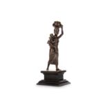 BRONZE MODEL OF A WOMAN WITH CHILD, 20TH CENTURY
