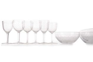 SUITE OF STEMMED GLASSES, EARLY 20TH CENTURY