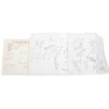 DUNDEE UNITED, DUNDEE, DUNFERMLINE AND CLYDE FOOTBALLING SIGNATURES CIRCA 1969