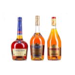 COURVOISIER VS 1L, MARTELL VS 1L AND MARKS & SPENCER VSOP 1L