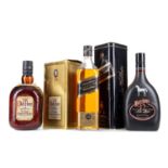 WHITE HORSE 12 YEAR OLD 75CL, GRAND OLD PARR 12 YEAR OLD 1L AND JOHNNIE WALKER 12 YEAR OLD BLACK LAB