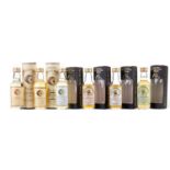 6 SIGNATORY WHISKY MINIATURES - INCLUDING SPRINGBANK 1967 21 YEAR OLD