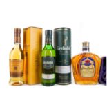 CROWN ROYAL 75CL, GLENFIDDICH 12 YEAR OLD 35CL AND GLENMORANGIE 10 YEAR OLD 35CL CANADIAN WHISKY AND