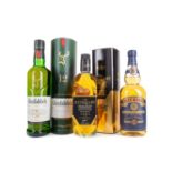 GLENFIDDICH 12 YEAR OLD, ANTIQUARY 12 YEAR OLD AND GLEN MORAY 12 YEAR OLD SINGLE MALT AND BLENDED WH
