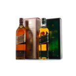 JOHNNIE WALKER 18 YEAR OLD GOLD LABEL AND 15 YEAR OLD GREEN LABEL BLENDED WHISKY