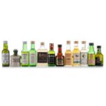 12 ASSORTED ISLAY WHISKY MINIATURES INCLUDING PORT ELLEN 1983 14 YEAR OLD SIGNATORY