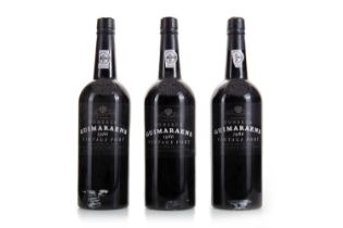 3 BOTTLES OF GUIMARAENS 1986 VINTAGE PORT