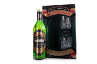 GLENFIDDICH PURE MALT AND 2 CRYSTAL GLASSES SPEYSIDE SINGLE MALT