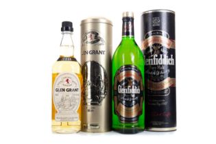 GLENFIDDICH PURE MALT 1L AND GLEN GRANT PURE MALT 75CL BLENDED MALT WHISKY