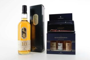 AUCHENTOSHAN 10 YEAR OLD FOR SCOTTISH POWER WITH GIFT PACK CONTAINING 3 MINIATURES AND A PEN