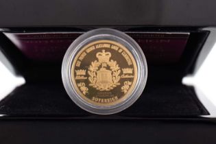 ELIZABETH II SOVEREIGN COMMEMORATING THE CHRISTENING OF PRINCE GEORGE, DATED 2013