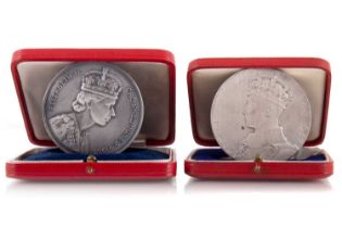 TWO SILVER CORONATION MEDALS