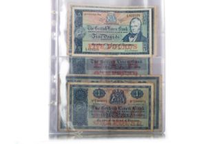 BRITISH LINEN BANK, COLLECTION OF BANKNOTES ,