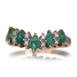 EMERALD AND DIAMOND RING