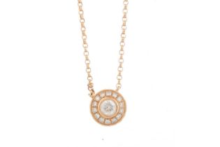 DIAMOND NECKLET, EIGHTEEN CARAT ROSE GOLD,