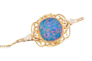 OPAL DOUBLET BROOCH,