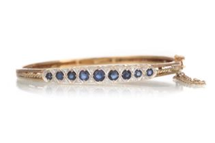 SAPPHIRE AND DIAMOND BANGLE,