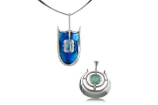 DAVID ANDERSEN NORWEGIAN SILVER PENDANTS,