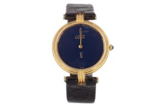 MUST DE CARTIER , SILVER GILT QUARTZ WRIST WATCH,