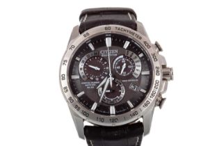 CITIZEN, GENTLEMAN'S ECO DRIVE PERPETUAL CALENDAR RADIO CONTROLLED WRIST WATCH,