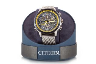 CITIZEN, ECO DRIVE BLUE ANGELS NAVIHAWK STAINLESS STEEL WRIST WATCH,