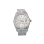 ROLEX OYSTER PERPETUAL DATEJUST STAINLESS STEEL AUTOMATIC WRIST WATCH
