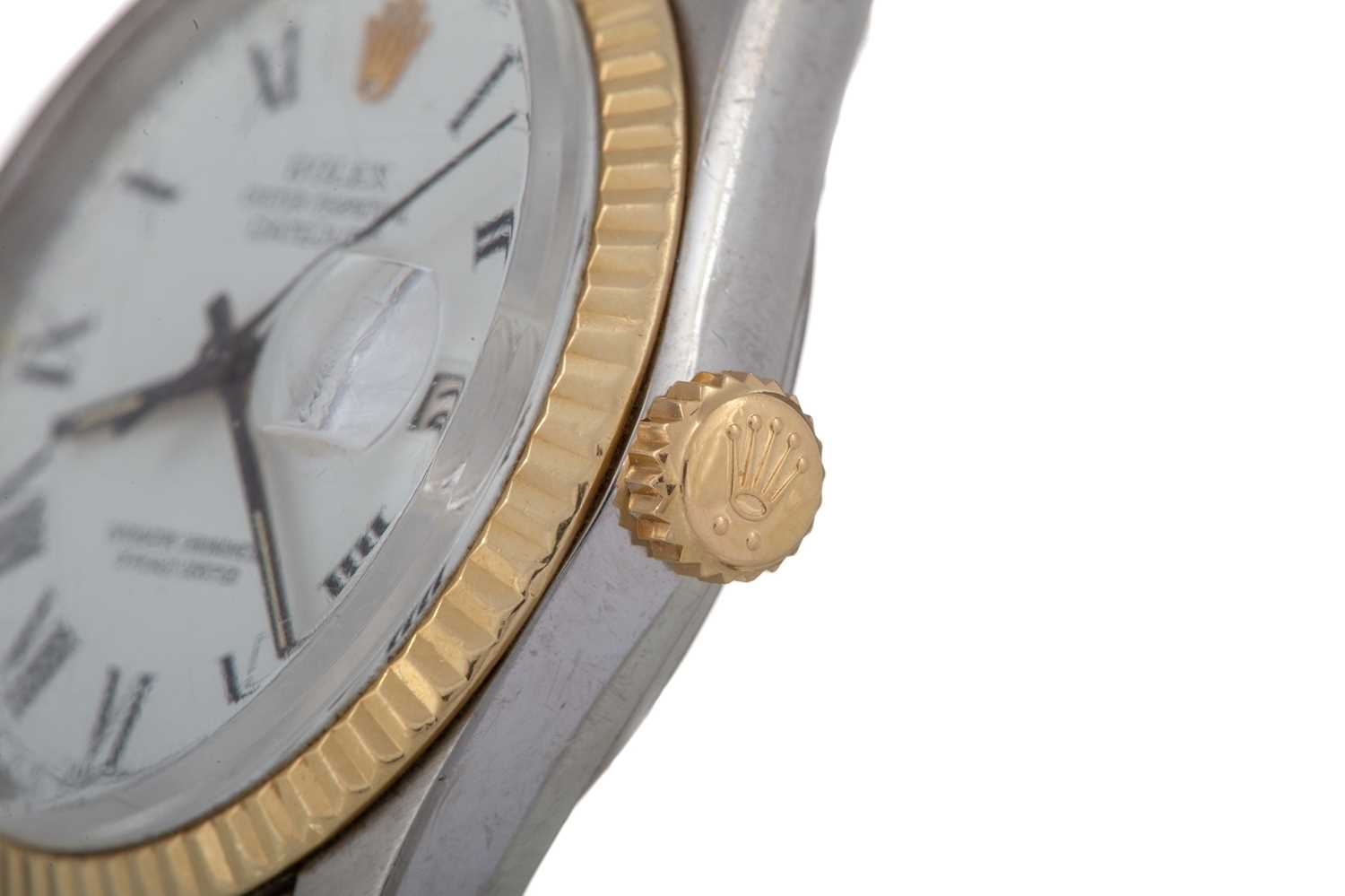 ROLEX OYSTER PERPETUAL DATEJUST STAINLESS STEEL AUTOMATIC WRIST WATCH - Image 3 of 8