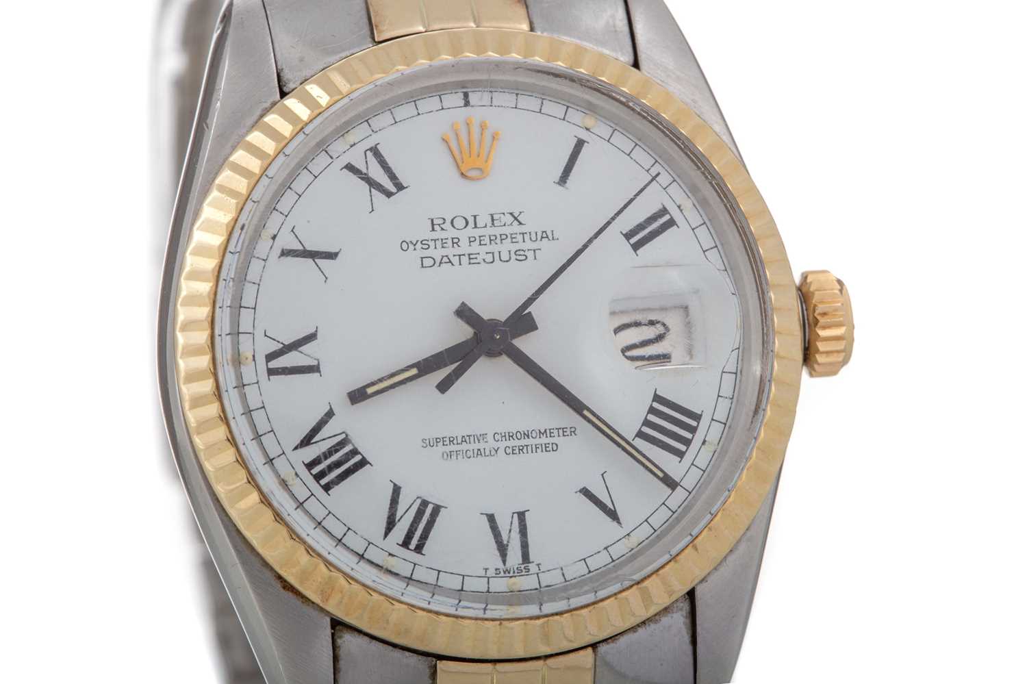 ROLEX OYSTER PERPETUAL DATEJUST STAINLESS STEEL AUTOMATIC WRIST WATCH - Image 2 of 8