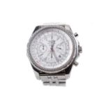 A GENTLEMAN'S BREITLING FOR BENTLEY MOTORS STAINLESS STEEL AUTOMATIC WRIST WATCH