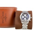 A GENTLEMAN'S BREITLING CHRONOMETRE STAINLESS STEEL AUTOMATIC WRIST WATCH
