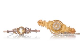 VICTORIAN BAR BROOCH AND ONE OTHER