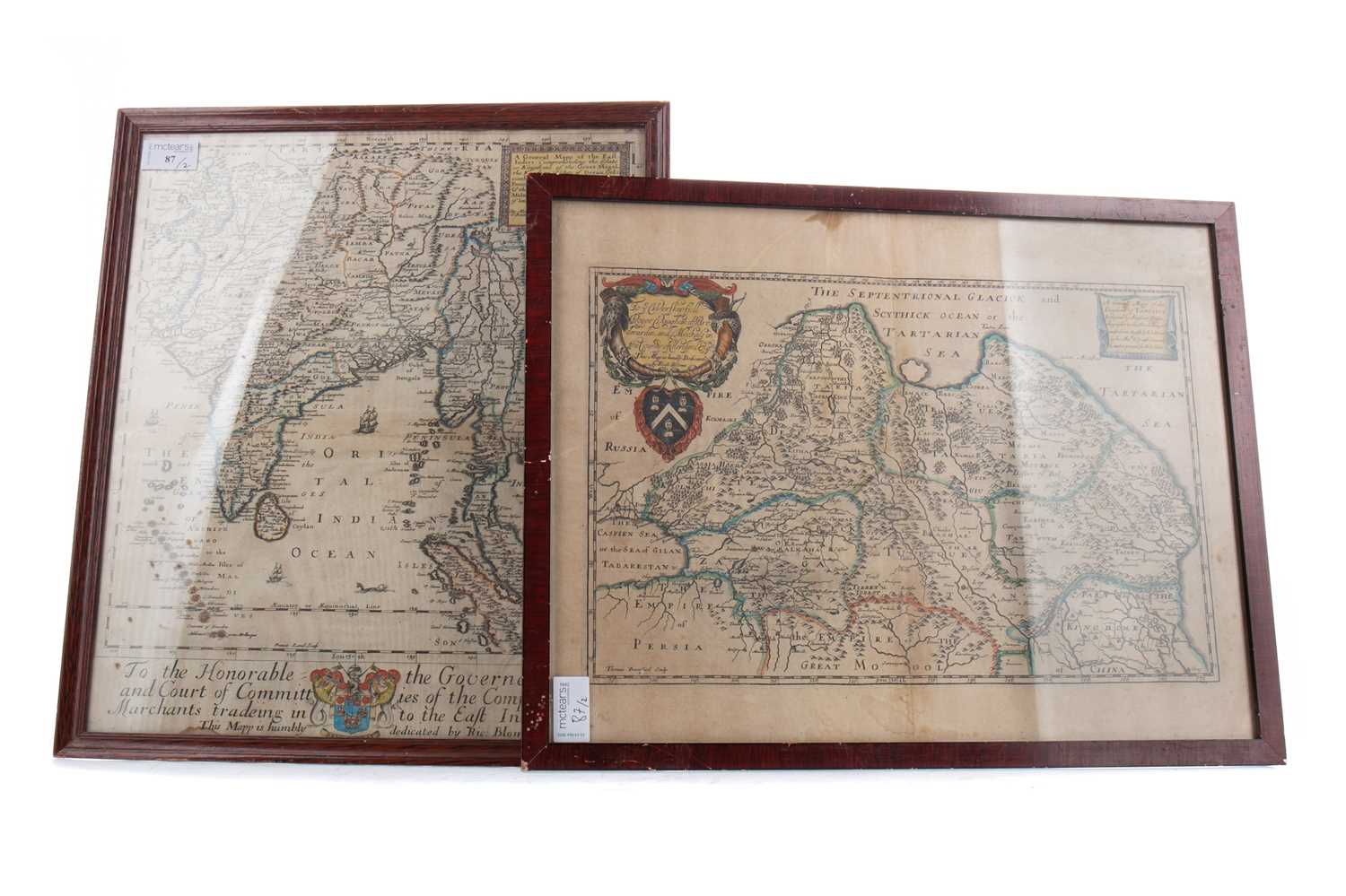 TWO 17TH CENTURY MAPS AFTER SANSON