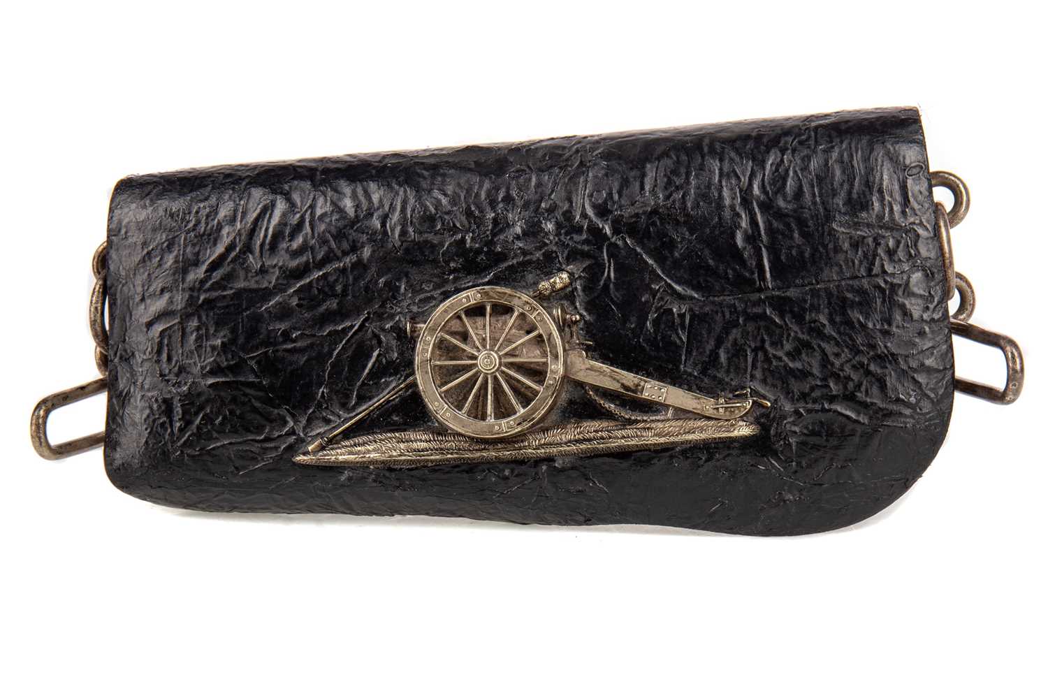 A 19TH CENTURY ARTILLERY OFFICER'S AMMUNITION POUCH