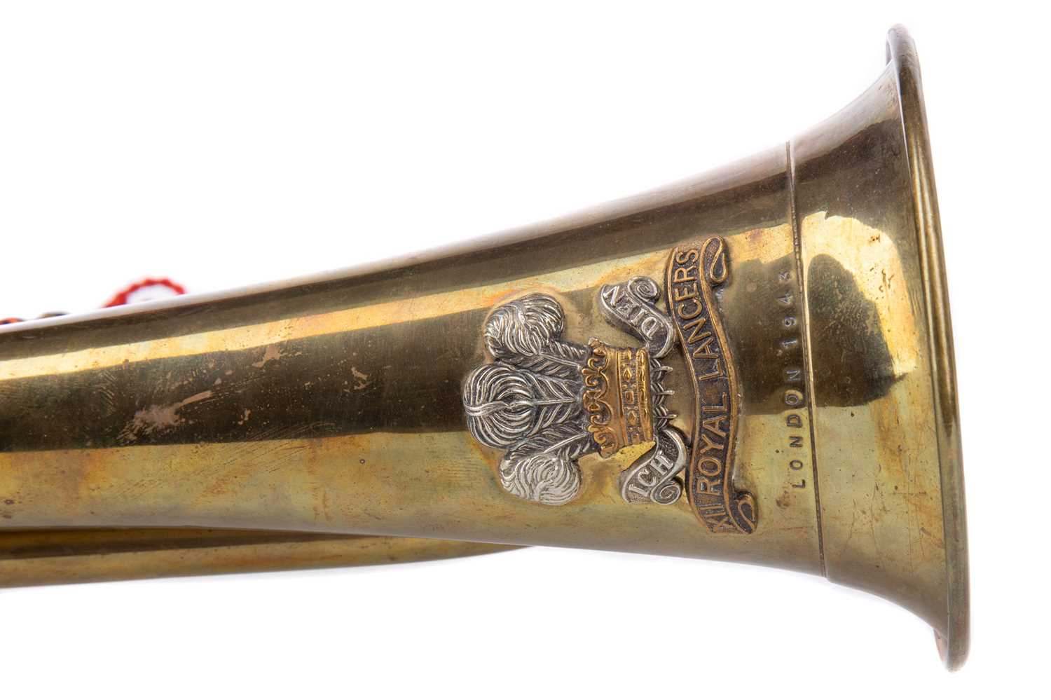 A ROYAL LANCER'S BRASS BUGLE - Image 2 of 2