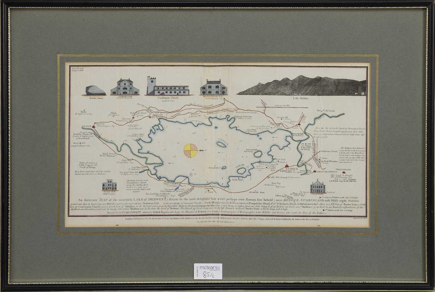 TWO MAPS OF LAKES, PETER CROSTHWAITE