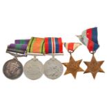 A GEORGE VI GENERAL SERVICE MEDAL, ST. JOHN'S AMBULANCE MEDAL AND WWII GROUP OF FIVE