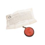 H.M. KING GEORGE V RED WAX GREAT SEAL, AND ROYAL LETTER OF COMMISSION FOR JAMES BROWN M.P.