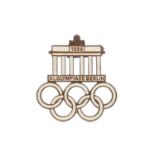 A 1936 BERLIN OLYMPIC GAMES ENAMELLED PIN BADGE