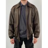 US AIR FORCE TYPE A-2 BROWN LEATHER AVIATOR'S JACKET AVIREX, POST-WAR