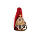 ROYAL HORSE GUARDS, OFFICER'S ALBERT HELMET VICTORIAN