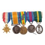 MINIATURE MEDAL GROUPS WWI AND WWII