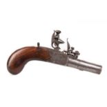 LATE GEORGIAN POCKET FLINTLOCK PISTOL BASS OF LONDON, LATE 18TH/EARLY 19TH CENTURY