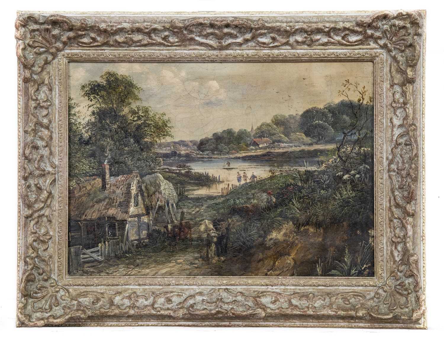 FARM VIEW, AN OIL BY P NASMYTH